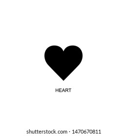 heart icon vector black design