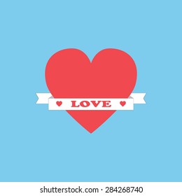 Heart Icon Vector black and red Variations