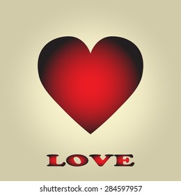 Heart Icon Vector black and red Variations