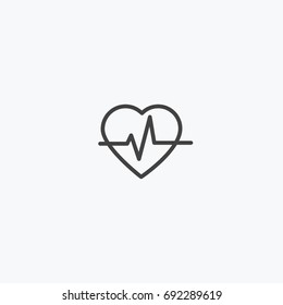 Heart icon vector, can be used for web and mobile design