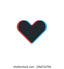 Heart Icon Vector. Color shift heart symbol. Perfect Love symbol. Valentine's Day sign, emblem isolated