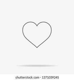 Heart icon. Vector concept illustration for design.