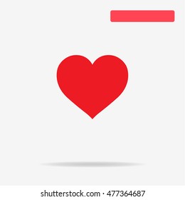 Heart icon. Vector concept illustration for design.