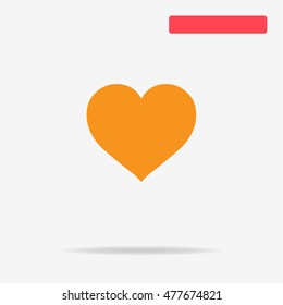 Heart icon. Vector concept illustration for design.