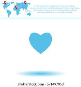 Heart  icon. Vector design. 