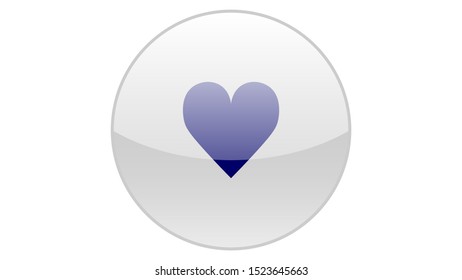 Heart icon vector design. Heart button