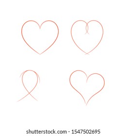 heart icon vector design concept. love symbol art background minimalistic valentine's day.