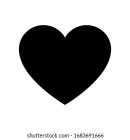 Heart Icon Vector design element. Love symbol, sign. isolated black on white background. vector illustration