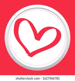 Heart icon vector design illustration. VALENTINE'S DAY. Heart of Valentine's Day.
