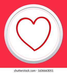 Heart icon vector design illustration. VALENTINE'S DAY. Heart of Valentine's Day.