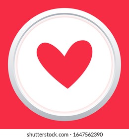 Ilustración de diseño vectorial de icono cardíaco. EL DÍA DE VALENTINA. Corazón de San Valentín.