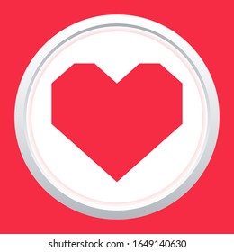 Ilustración de diseño vectorial de icono cardíaco. EL DÍA DE VALENTINA. Corazón de San Valentín.