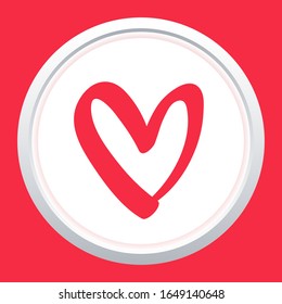 Heart icon vector design illustration. VALENTINE'S DAY. Heart of Valentine's Day.
