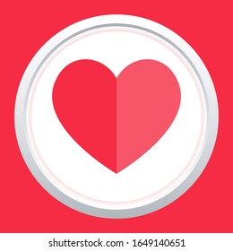 Heart icon vector design illustration. VALENTINE'S DAY. Heart of Valentine's Day.