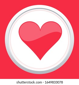 Ilustración de diseño vectorial de icono cardíaco. EL DÍA DE VALENTINA. Corazón de San Valentín.