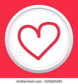 Heart icon vector design illustration. VALENTINE'S DAY. Heart of Valentine's Day.