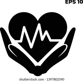 Heart icon vector design on white background 