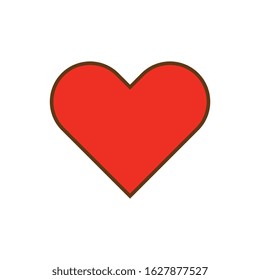 Heart Icon vector design. Heart vector simple sign for website, app, mobile, business.
