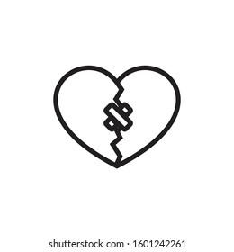 Heart Icon Vector Design Template 