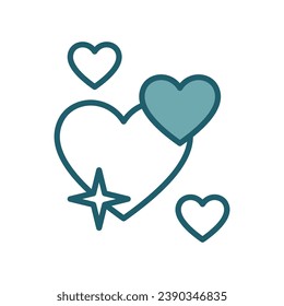 heart icon vector design template simple and clean