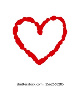 Heart icon. Vector drawing. Isolated object on a white background. Isolate.
