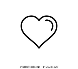 Heart Icon Vector. Editable stroke.