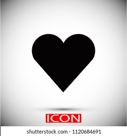 Heart Icon Vector, Vector EPS 10 illustration style
