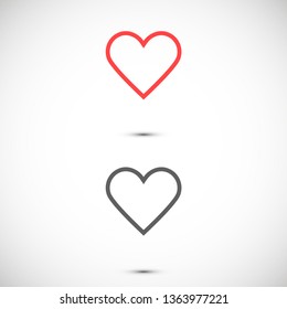 heart icon vector eps 10