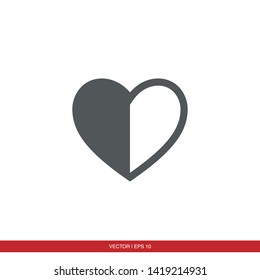 heart icon vector eps 10