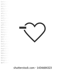heart icon vector eps 10 , Lorem ipsum flat design