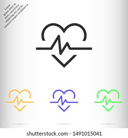 heart icon vector eps 10 , Lorem ipsum flat design