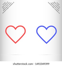 heart icon vector eps 10 , Lorem ipsum flat design