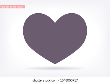Heart icon. Vector Eps 10 . Lorem Ipsum Flat Design