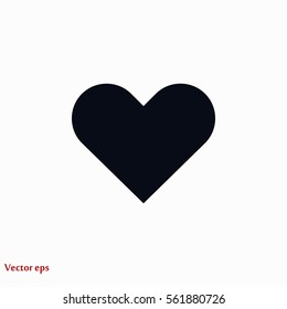 Heart icon, Vector EPS 10 illustration style