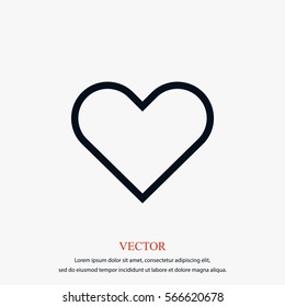 Heart Icon, Vector EPS 10 Illustration Style