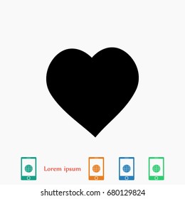 Heart Icon Vector, Vector EPS 10 illustration style