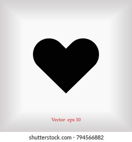 Heart icon, Vector EPS 10 illustration style