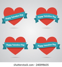 Heart Icon Vector. EPS10 Illustration. Flat design