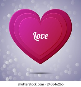 Heart Icon Vector. EPS10 Illustration. Flat design