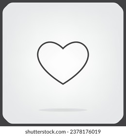 Heart icon vector. Heart flat vector.