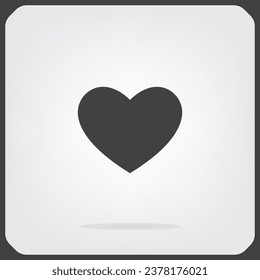 Heart icon vector. Heart flat vector.