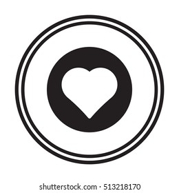  Heart icon, vector. Flat design.