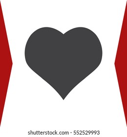 Heart Icon Vector flat design style