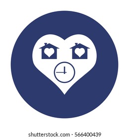 Heart Icon Vector flat design style