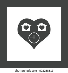 Heart Icon Vector flat design style