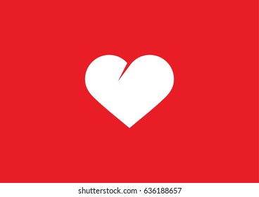 Heart Icon Vector. Flat heart design for the common use of Branding, icons, logos, symbol, signage, or any graphic element.