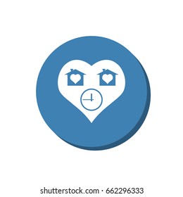Heart Icon Vector flat design style