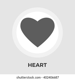 Heart icon vector. Flat icon isolated on the white background. Editable EPS file. Vector illustration.