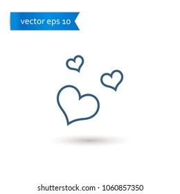 heart. heart icon. heart vector. flat style. sign design vector. sign design. Vector EPS 10