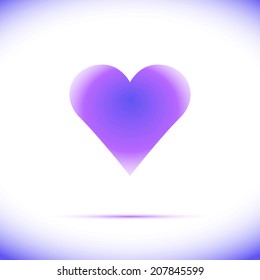 Heart Icon Vector with Four Color Variations 
